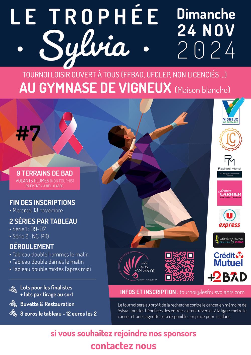 7ème tournoi loisirs - Le Trophée Sylvia